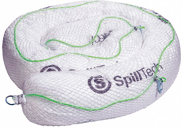 SPILLTECH Absorbent Boom: 8 in x 10 ft