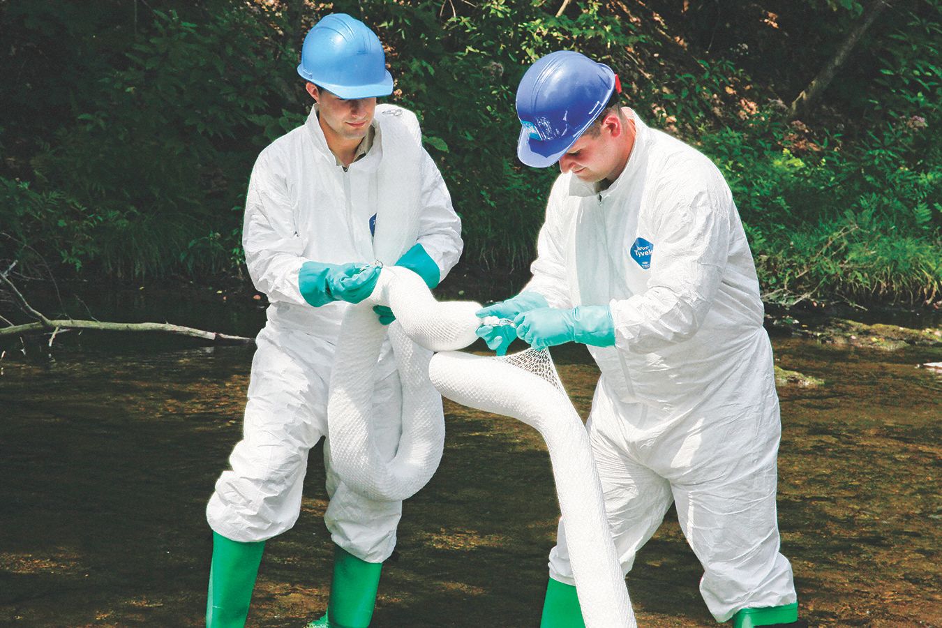 SPILLTECH Sorbent Boom, Fluids Absorbed OilOnly, Size 5 in x 10 ft