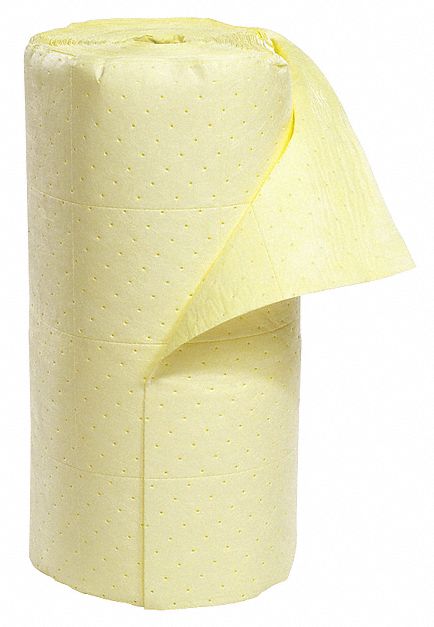 ABSORBENT ROLL, 46 GALLON, 7½ X 17 IN PERFORATED SIZE, POLY BAG, YELLOW
