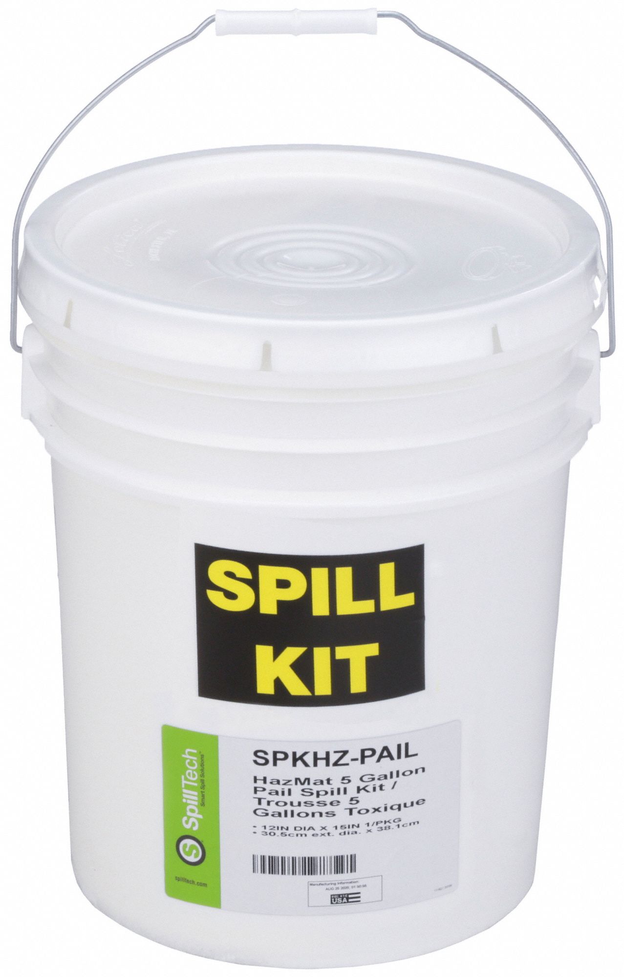 TROUSSE DE DEVERSEMENT,WHITE,4.2 GAL