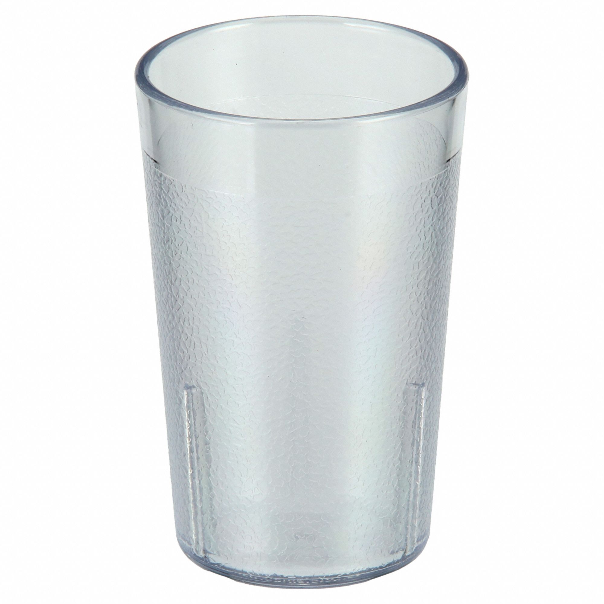 Tumbler: Stackable, 5 fl oz Capacity, Clear, SAN, 2 1/8 in Dia, 3 5/8 in Overall Ht, Clear