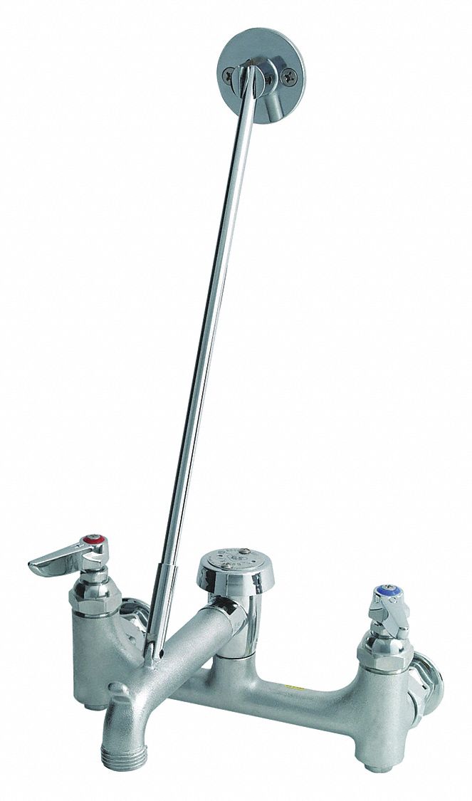 T&S BRASS, Wall, Centerset, Straight Service Sink Faucet