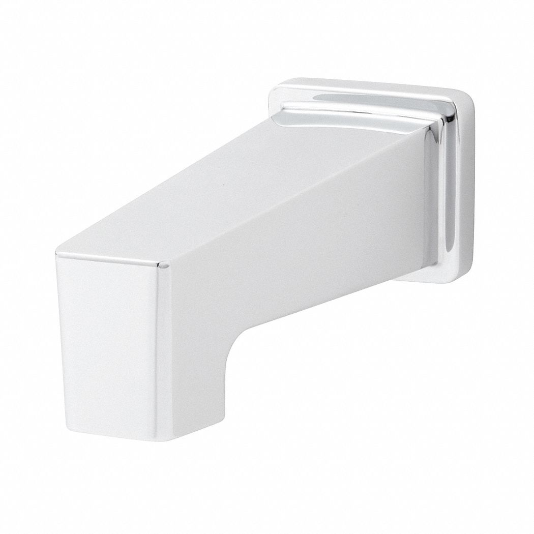 Tub Spout: 1/2 in Connection Size, Slip-Fit Connection, 5 3/4 in Spout Reach