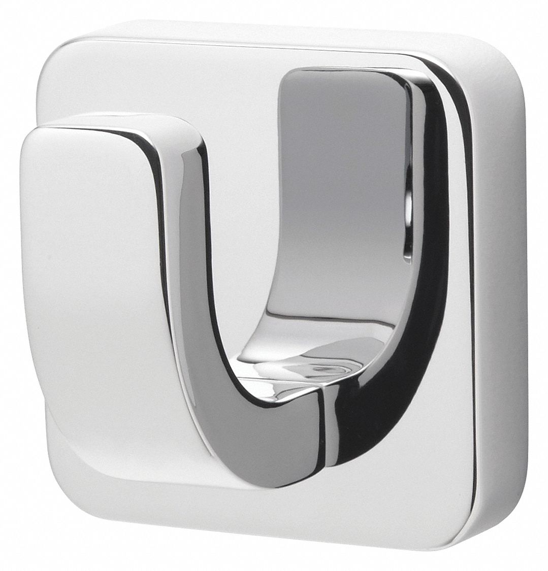 Towel Hook: SA-2406, 1 Hooks, Brass, Polished, 2 1/4 in x 2 1/4 in x 1 3/4 in, Wall