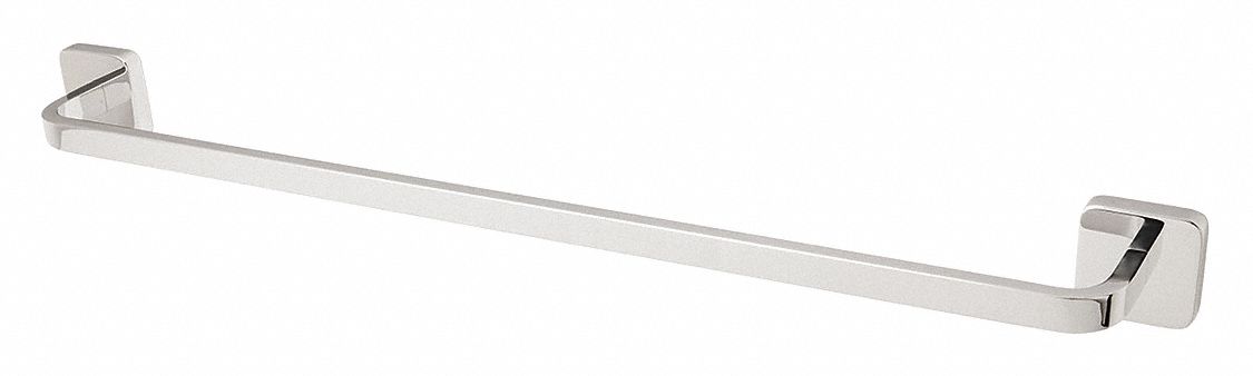 Towel Bar: SA-2407, Wall Mount, 2 1/4 in x 26 1/8 in x 2 3/4 in, 24 in Bar Wd, Brass, Brass