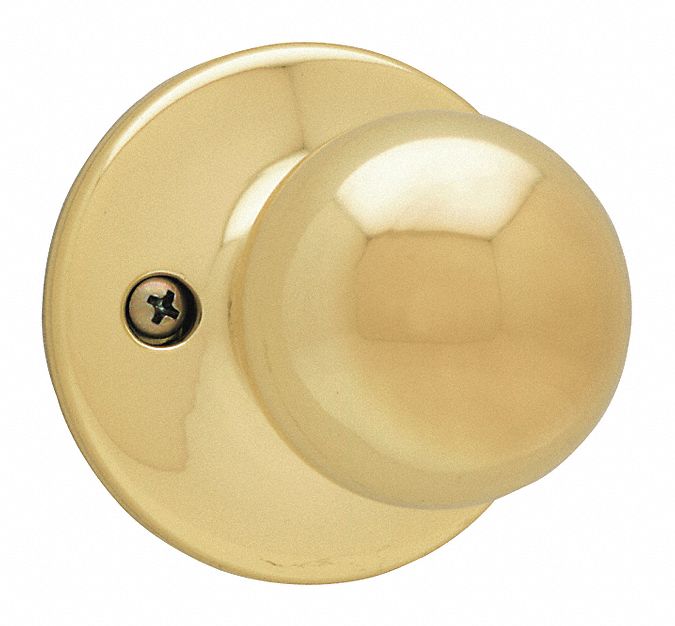 KWIKSET, Dummy Knob Locksets, Brass, Door Lockset 443Y49488P 3 V1