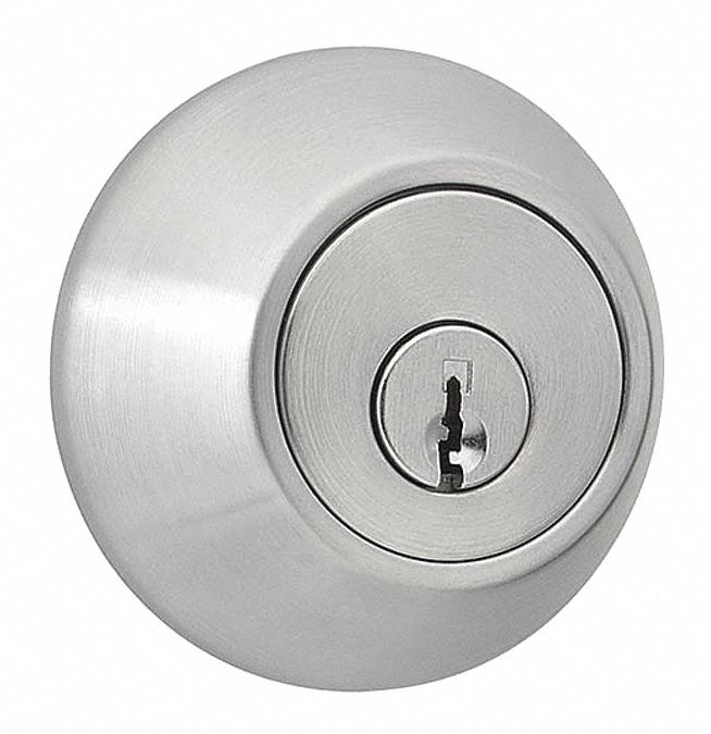 SAFE LOCK Deadbolt 3, Satin Chrome, Pin/Tumbler, Different, ANSI/BHMA, Residential, 9000