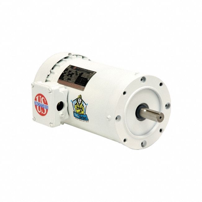 Washdown Motor: Three-Phase, 1 1/2 hp Horsepower, 1, 725 RPM RPM, 230/460V AC, TENV