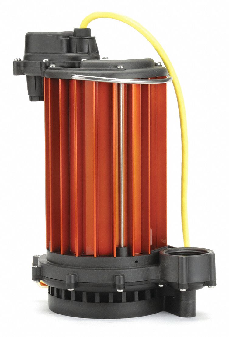 SUBMERSIBLE SUMP PUMP, 1/2 HORSEPOWER, 115V AC, 53 GPM FLOW RATE AT 10 FT OF HEAD, 1 1/2 IN FNPT, 10 FT CORD