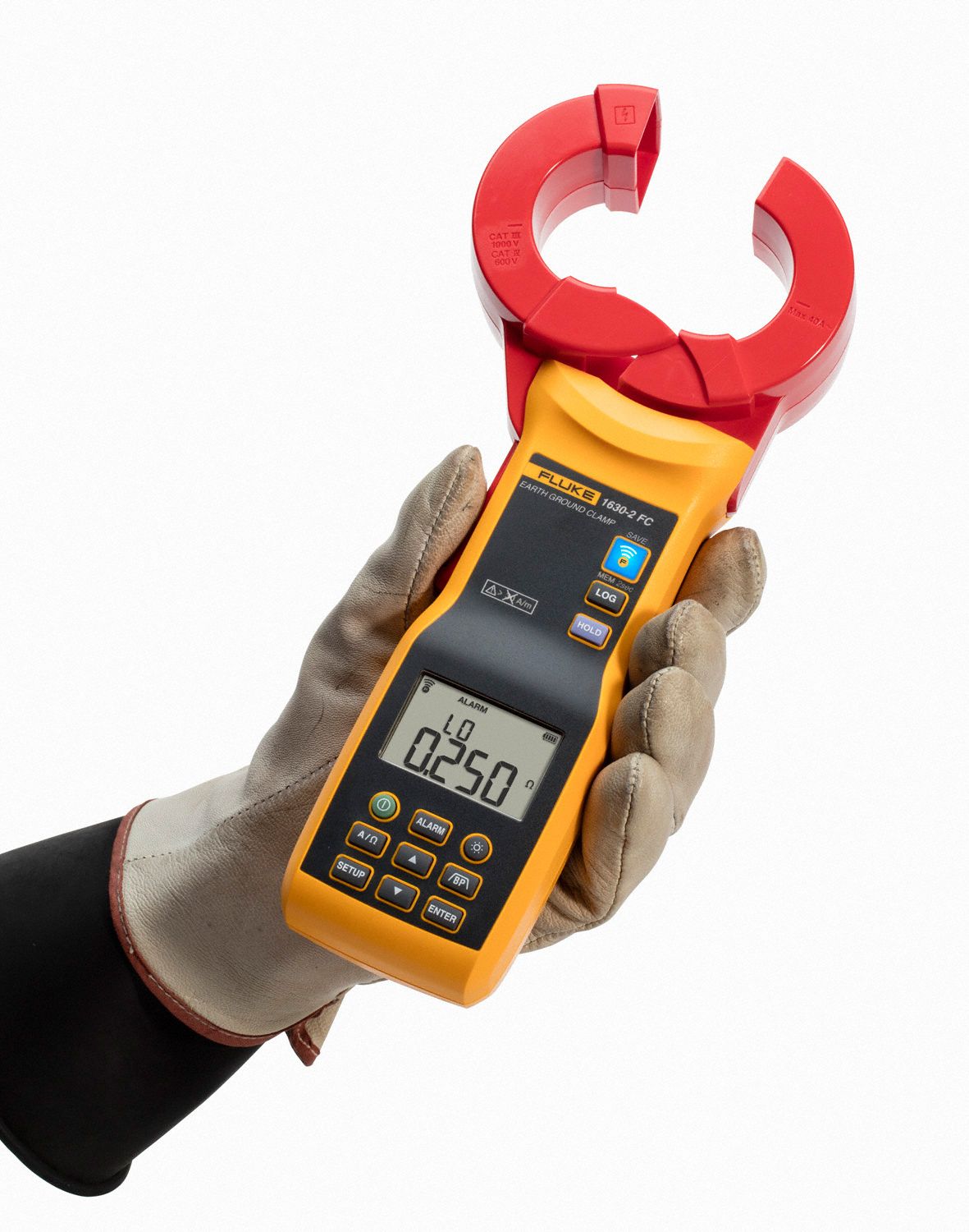 FLUKE Clamp On Earth Resistance Tester 0.025 to 1500 ohm, 1.5 in (40mm