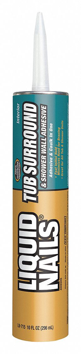 White Tub Surround And Shower Adhesive, What Adhesive Do You Use For Tub Surround
