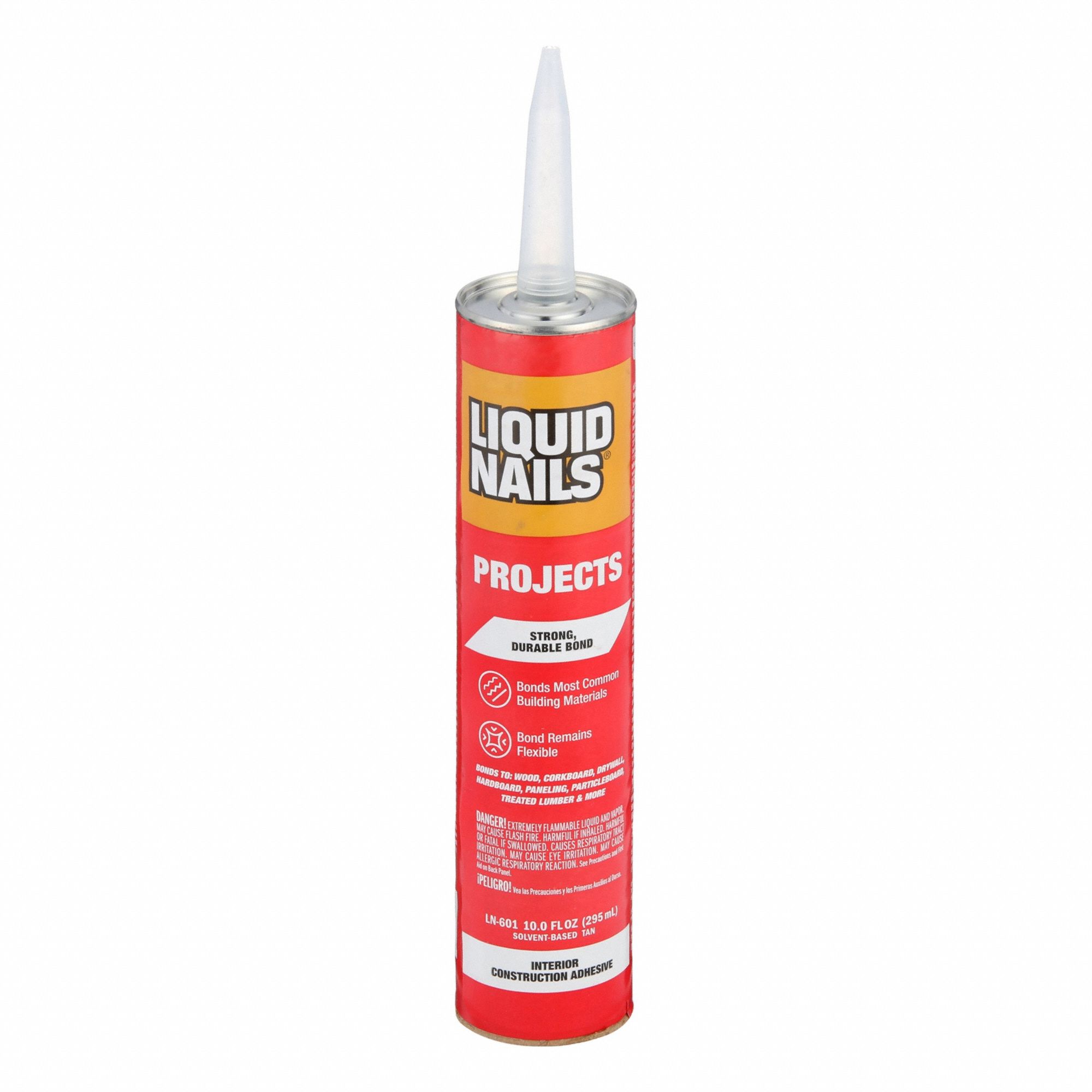 Construction Adhesive: Projects, 10 fl oz, Cartridge, Tan, Interior Only