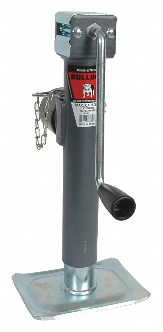 BULLDOG Swivel Jack Sidewind Trailer Jack, 7,000 lb Static Load