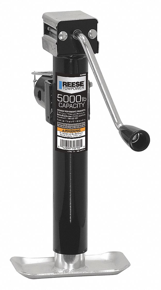 REESE Round Swivel Jack, 8,000 lb Load Capacity, 10 in Lift Range
