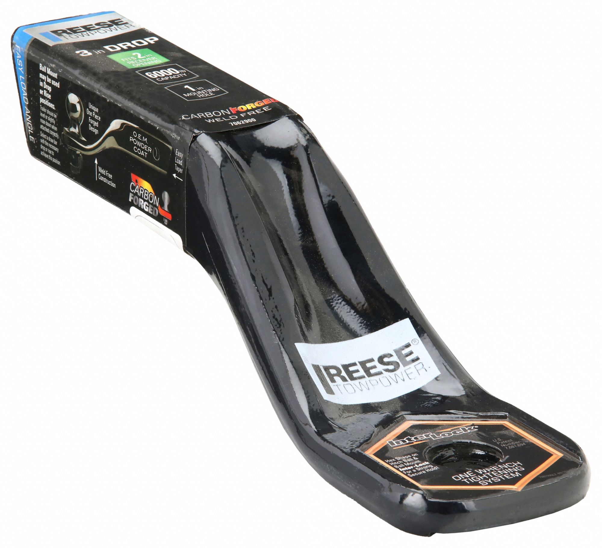 Draw Bar: IV, 1 in Compatible Ball Shank Dia, Ball Mounts Ball Mount, 11 3/8 in Overall Lg