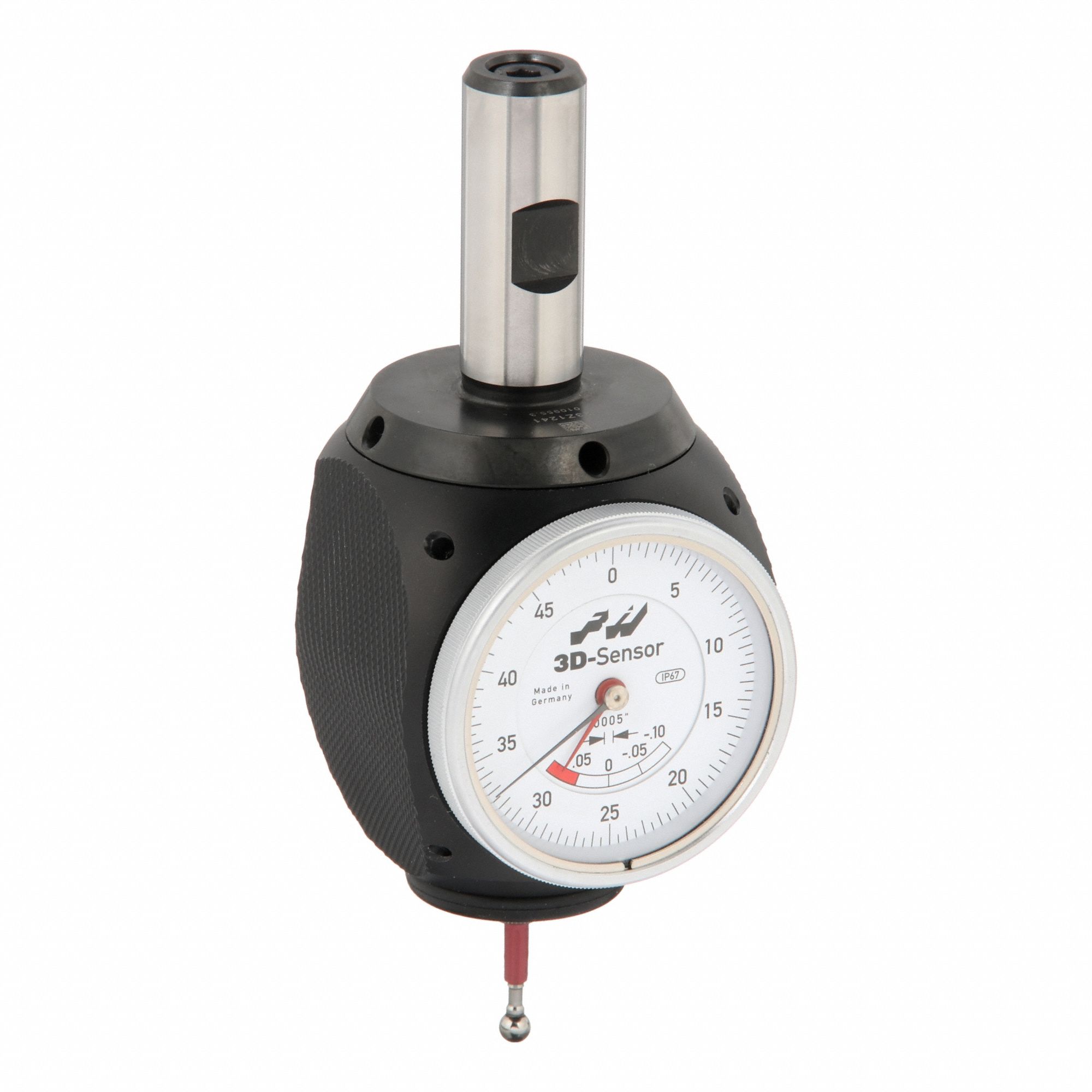 Dial 3D Edge Finder: Straight Shank, 0 in to 0 mm, Dial, IP67, 0-100 Dial Reading, 0.2 in