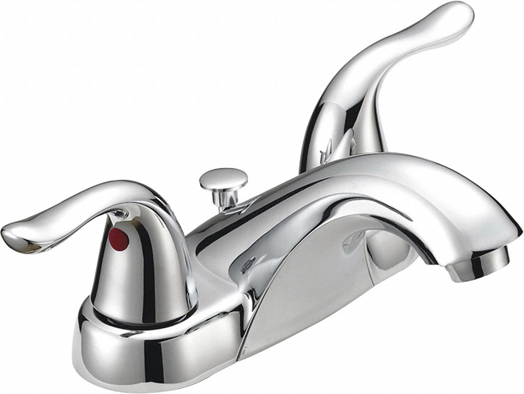EZFLO Chrome, Low Arc, Bathroom Sink Faucet, Manual Faucet Activation