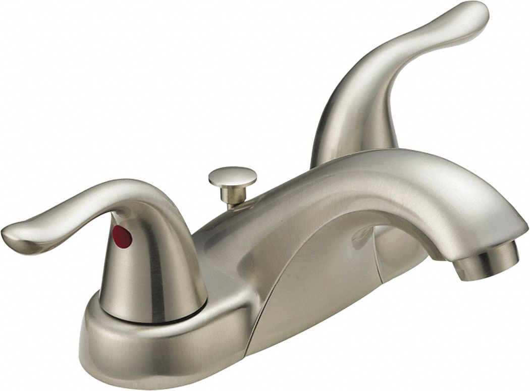 low arc bathroom sink faucet with side handle