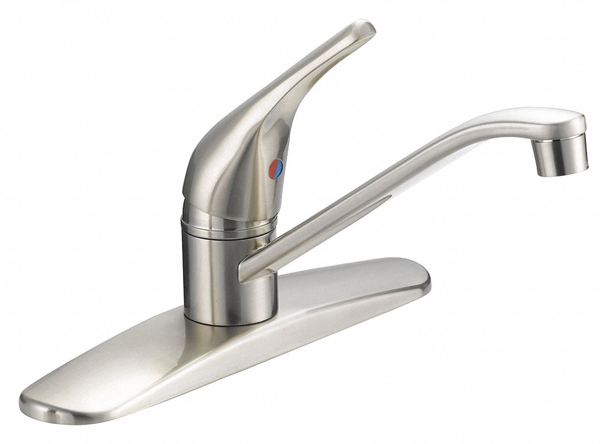 polished nickel kitchen sink faucet