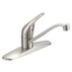 Straight-Spout Single-Joystick-Handle Three-Hole Widespread Deck-Mount Kitchen Sink Faucets