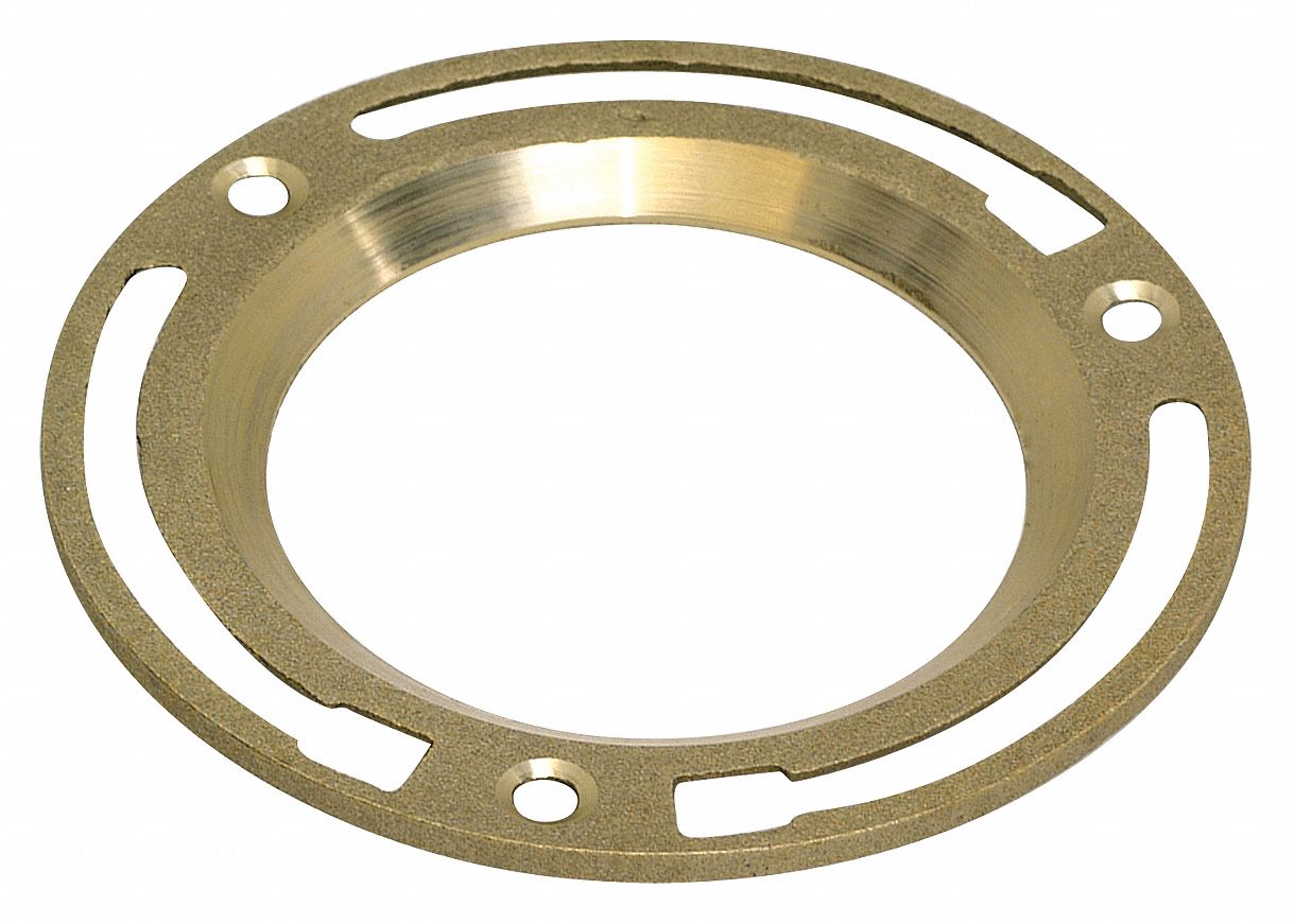 TOILET FLANGE, UNIVERSAL FIT, 4 IN SIZE, BRASS
