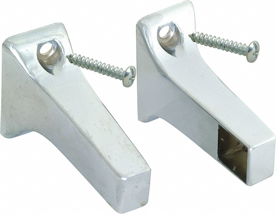 TOWEL BAR BRACKETS: 15151, WALL MOUNT, ZINC, CHROME PLATED, ⅝ IN EXPOSED SCREW