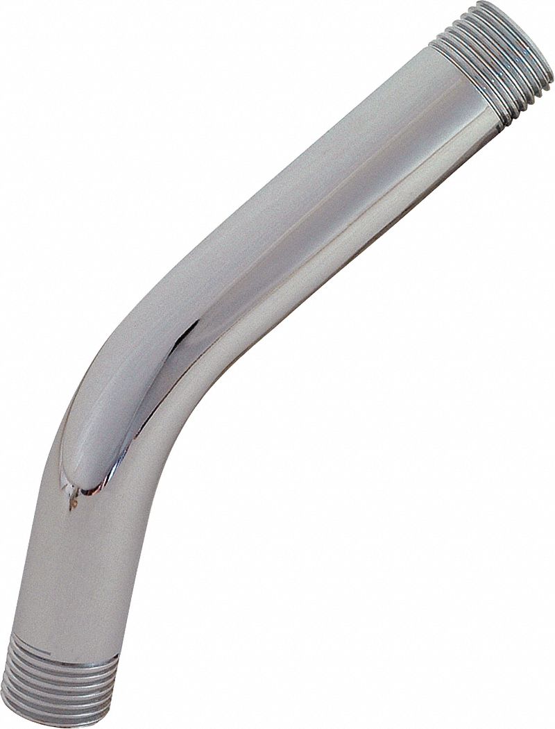 SHOWER ARM: EZ-FLO, FOR SHOWERHEADS, BRASS, 6 IN SIZE, CHROME FINISH, NPT CONNECTION