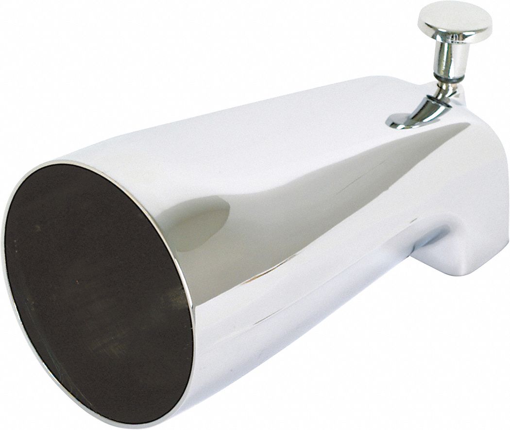 DIVERTER SPOUT: EZ-FLO, ½ IN CONNECTION SIZE, IPS CONNECTION, 5¼ IN SPOUT REACH, CHROME FINISH