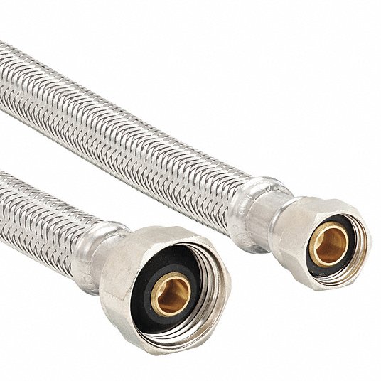 48004 16 Faucet Sink Connector Water Supply Line 1/2 FIP x 3/8 Compression
