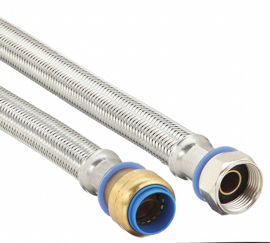 5/8 in Hose Inside Dia., 200 psi, Water Heater Connector - 444L64|48232 ...