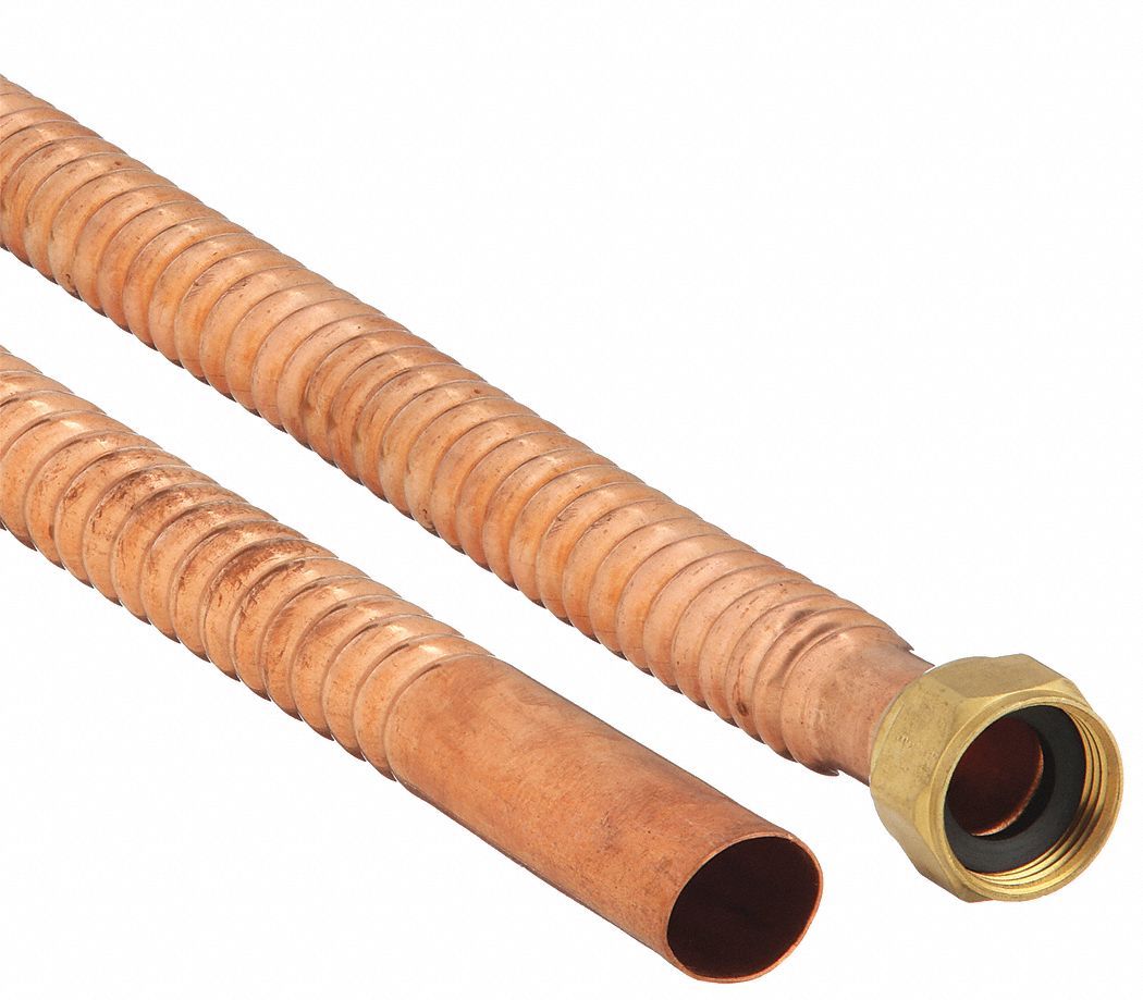 GRAINGER APPROVED Water Heater Connector, Hose Fittings Brass 3/4 in