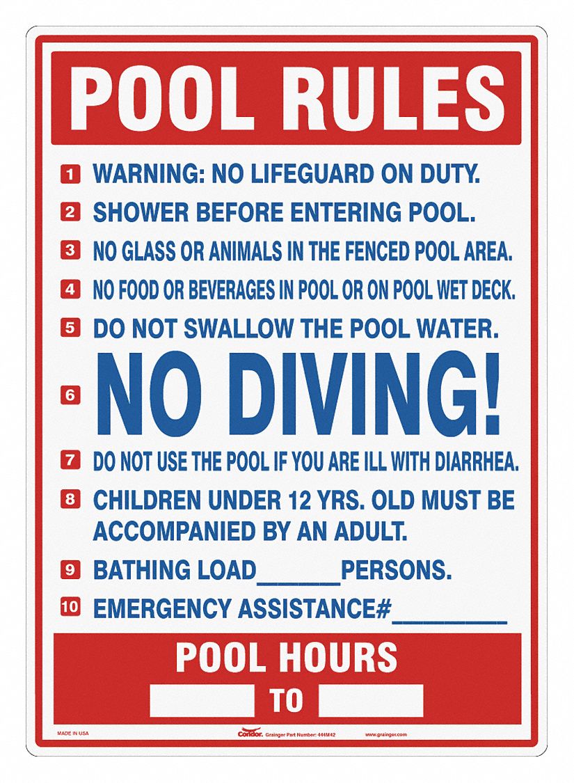 Safety Sign, 28 in x 20 in, Polyethylene