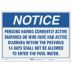 Notice: Persons Having Currently Active Diarrhea Or Who Have Had Active Diarrhea Within The Previous 14 Days Shall Not Be Allowed To Enter The Pool Water Signs