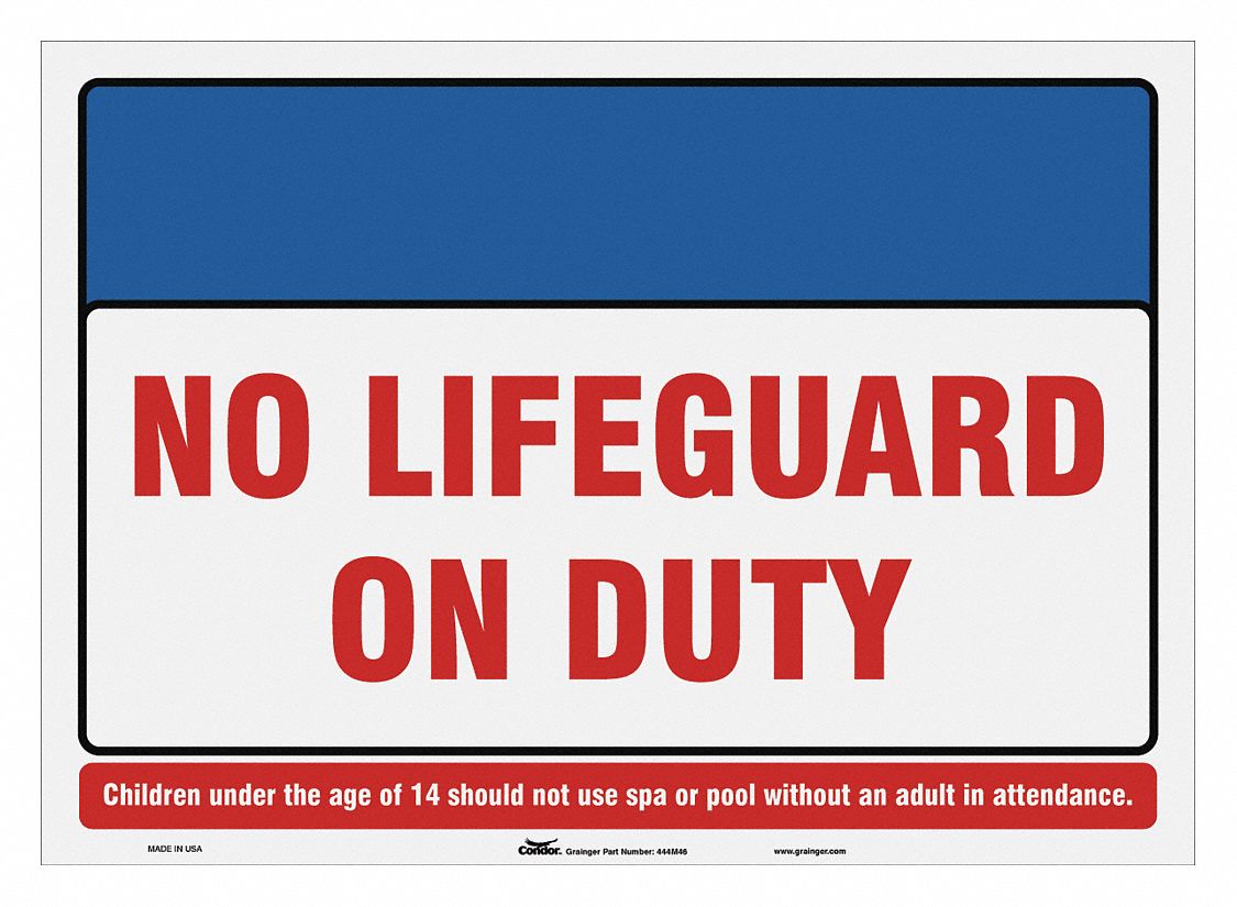 Safety Sign, 20 in x 28 in, Polyethylene