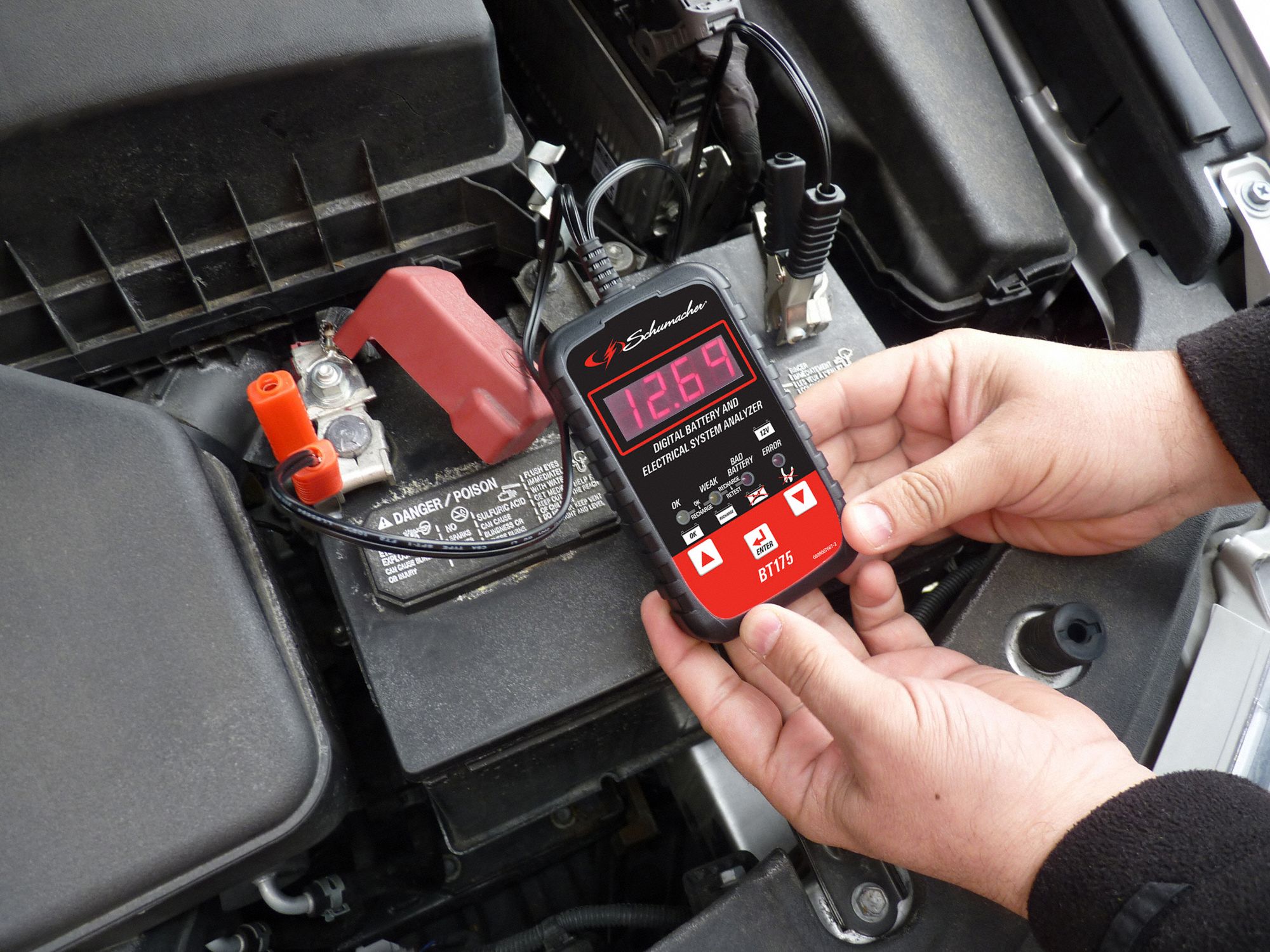 SCHUMACHER ELECTRIC Battery Tester Digital, 125 to 1400A Load Ranges