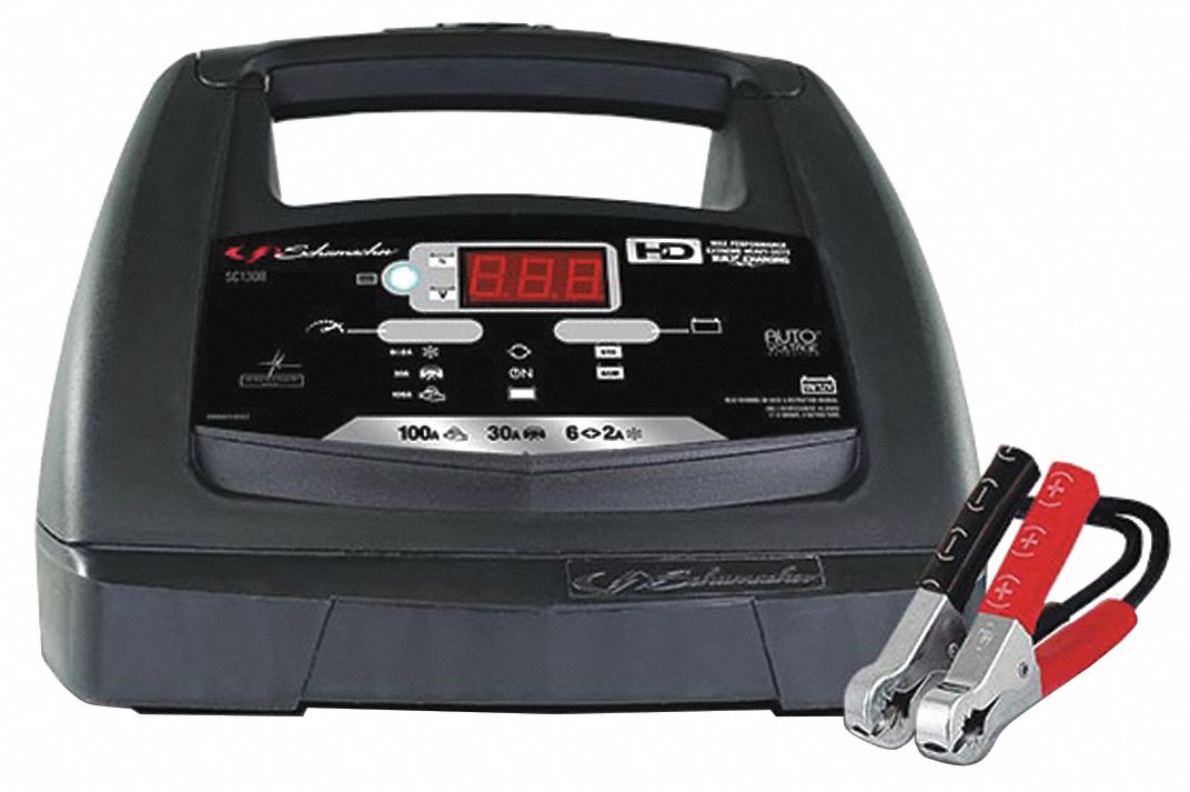 BATTERY CHARGER, BOOSTING/CHARGING/MAINTAINING, AUTOMOTIVE, FLOAT, 2 FT CABLE L