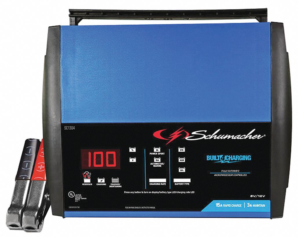 SCHUMACHER ELECTRIC, Charging/Maintaining, Auto, Battery Charger -  444N36|SC1304 - Grainger