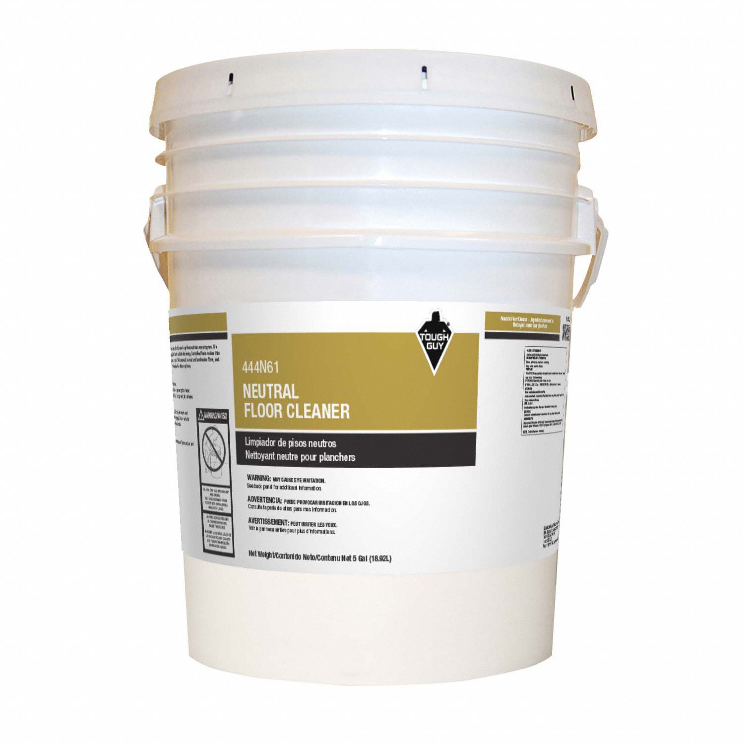 Neutral Floor Cleaner: Bucket, 5 gal Container Size, Concentrated, Liquid