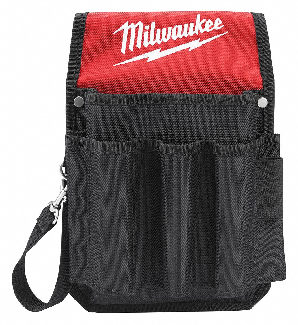 MILWAUKEE Red Utility Pouch, Polyester, Fits Belts Up To (In