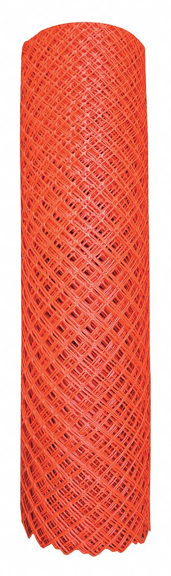 FENCE,2" X 2" MESH,4 FT. H,ORANGE