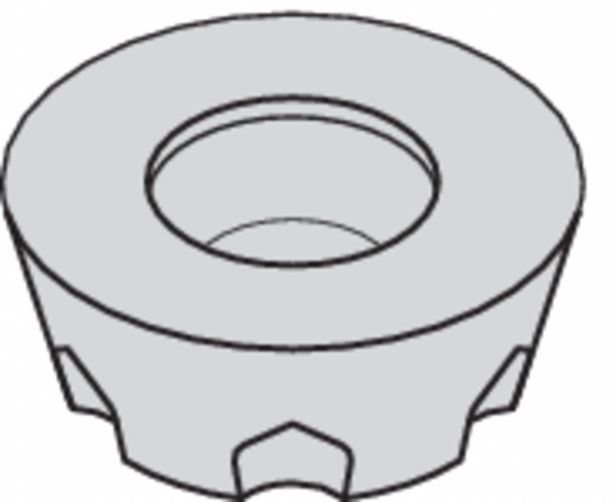 Round Milling Insert: 0.4724 in Inscribed Circle, 0.1875 in Thick, M100 Series, CVD