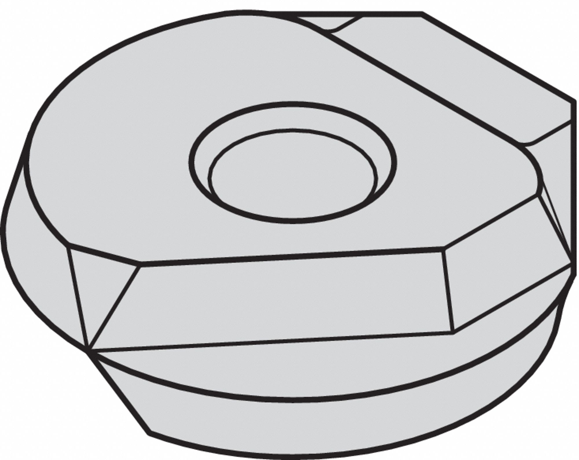 BALL NOSE MILLING INSERT, 0.500 IN INSCRIBED CIRCLE, ¼ IN CORNER RADIUS, M270 SERIES