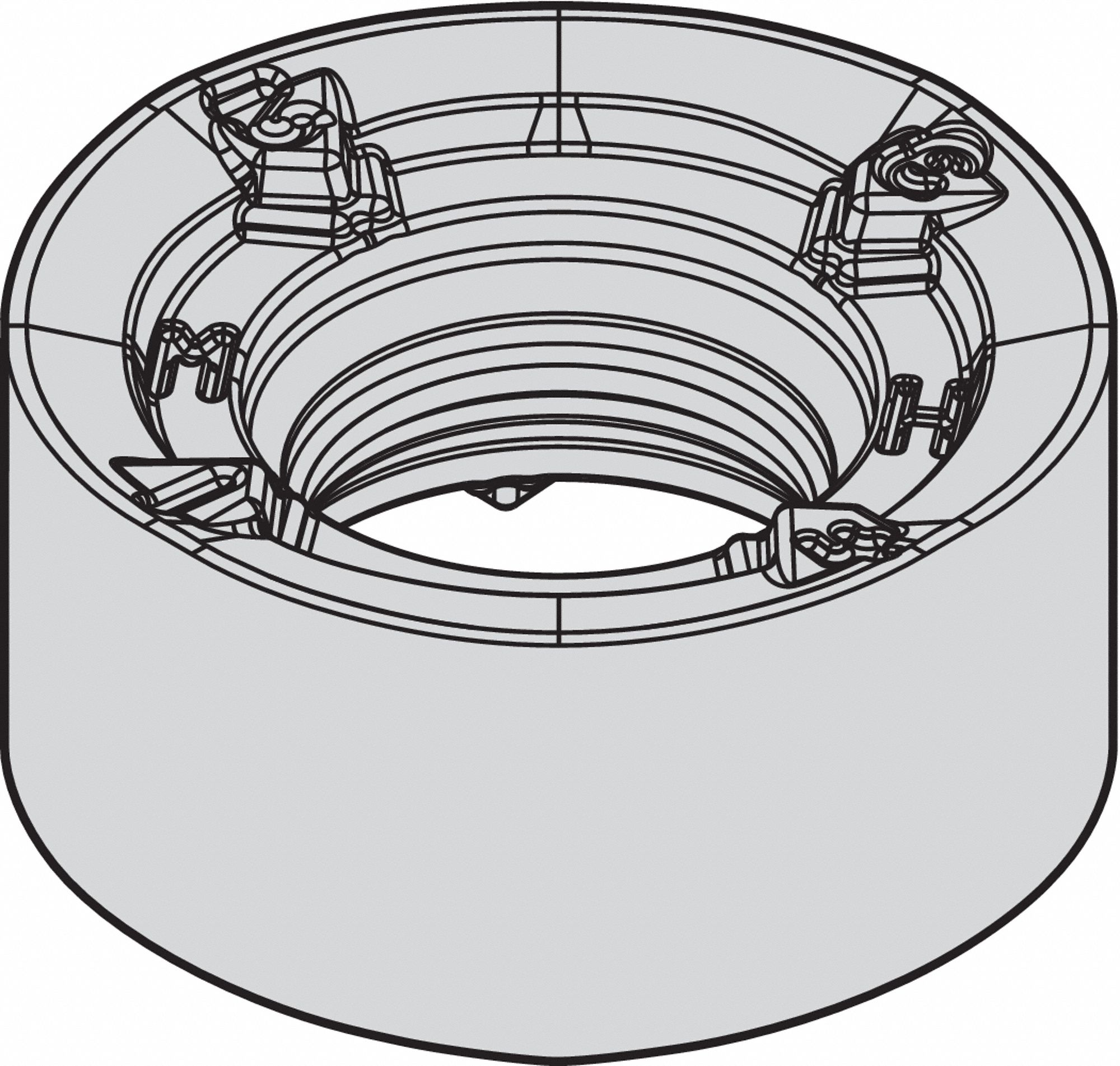 Round Milling Insert: 0.3937 in Inscribed Circle, 0.1547 in Thick, M200 Series