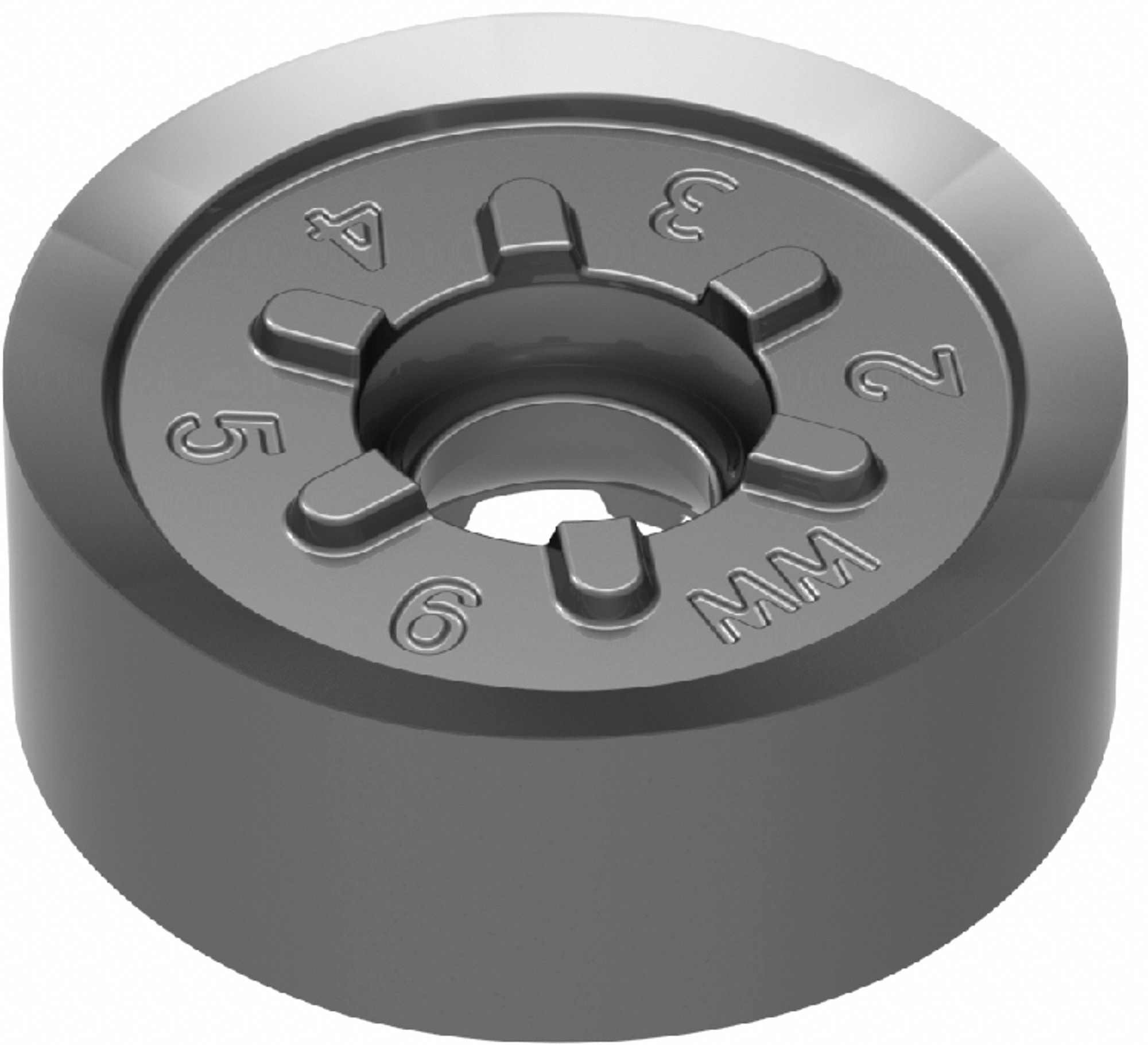 WIDIA Round Milling Insert, Inscribed Circle 1 in, Rake Positive