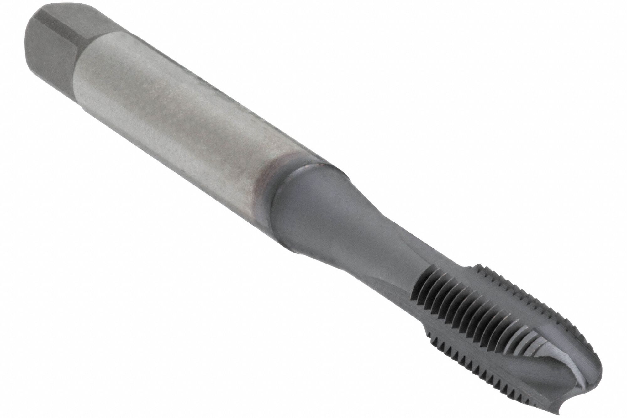 SPIRAL POINT TAP, #6-32 THREAD, ⅜ IN THREAD L, 1 31/32 IN LENGTH, PLUG, TICN