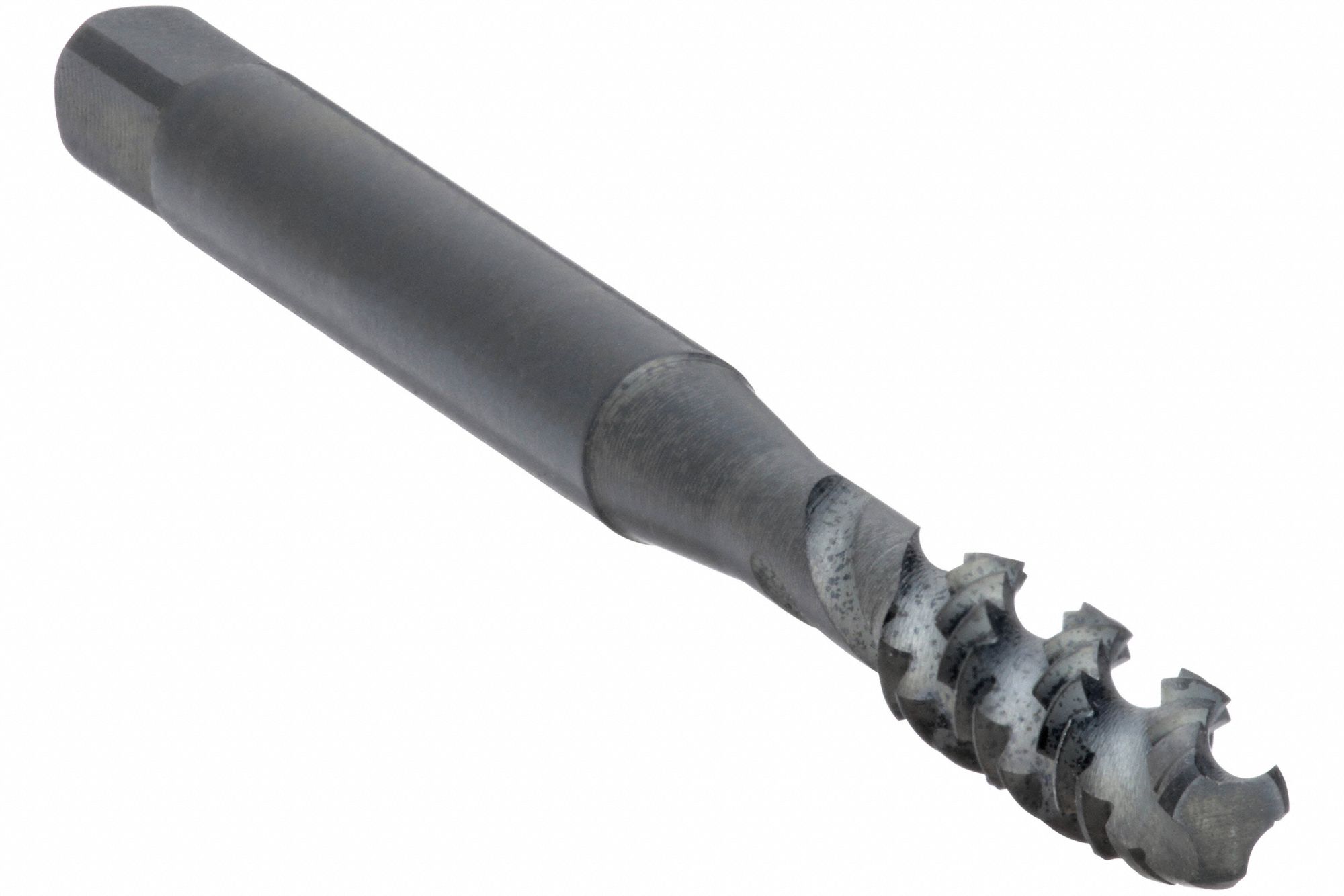 Spiral Flute Tap: #10-24 Thread Size, 1/2 in Thread Lg, 2 3/8 in Overall Lg, Right Hand