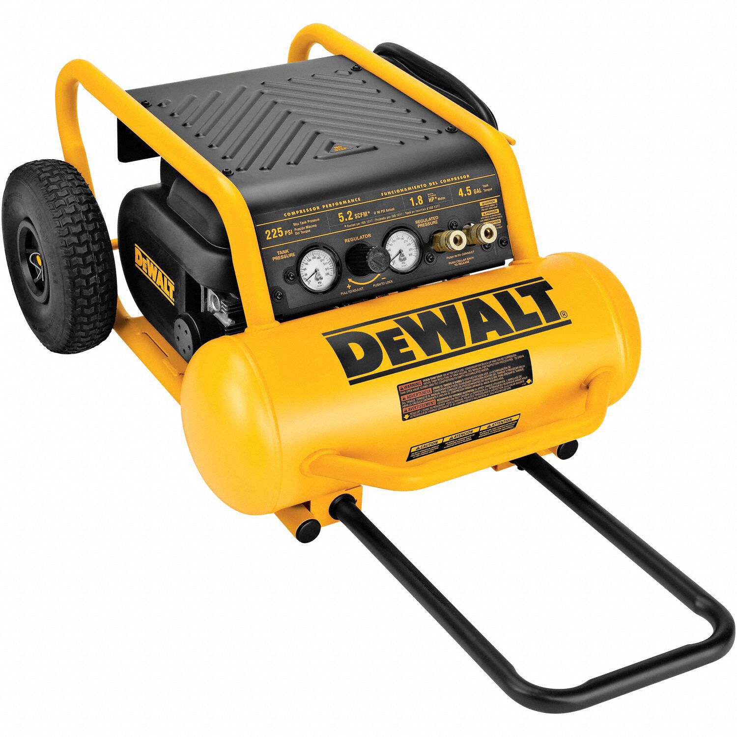 DEWALT Portable Air Compressor Oil Free, 4.5 gal, Hot Dog, 1.6 hp, 5