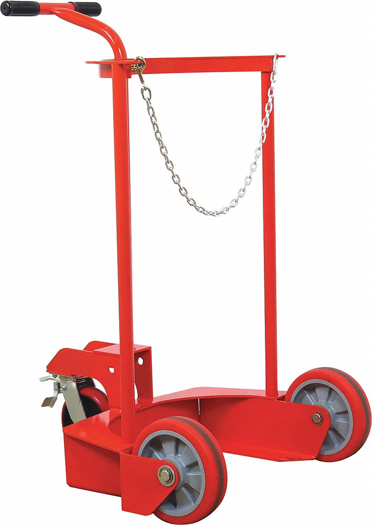 Cylinder Cart: 1, 000 lb, 1 Cylinder Capacity, 20 in Max. Tank Dia., T-Shaped