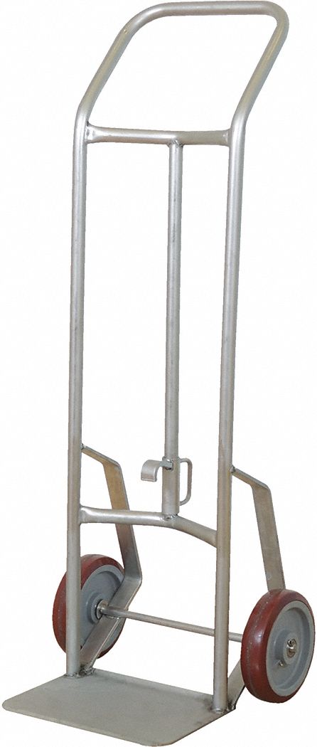 DRUM HAND TRUCK,600 LB.,304 SS,SILVER