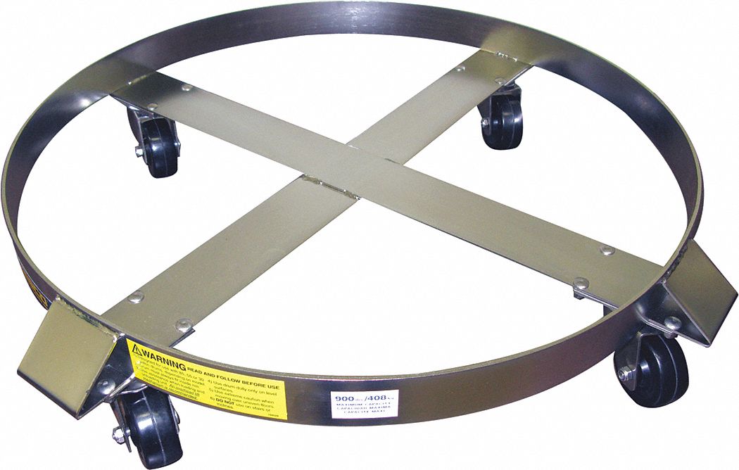 DRUM DOLLY,6" H,30 GAL. DRUM CAPACITY